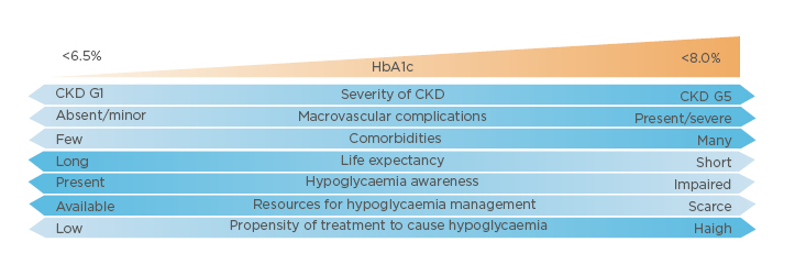Figure 1 - Factors influencing individualised HbA1c targets for patients with diabetes and chronic