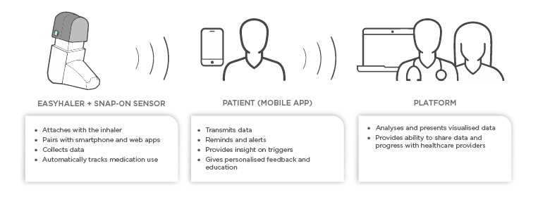 Figure 1 Schematic presentation of digital aide integration to mobile platform