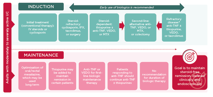 Figure 3 Potential roles of new therapies for the treatment of adults with moderately to