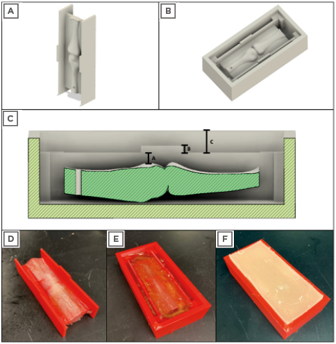 Figure 2 Computer-aided design and 3D-printed model of ultrasound phantom.