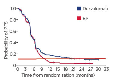 Figure 3 Proportion of patients with small cell lung cancer benefiting from first line durvalumab in CASP