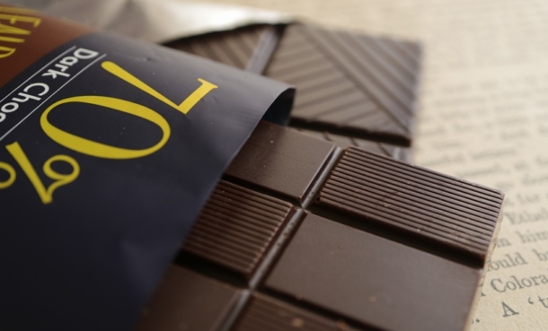 Polyphenol-rich foods dark chocolate representing exercise-induced inflammation and oxidative stress research.