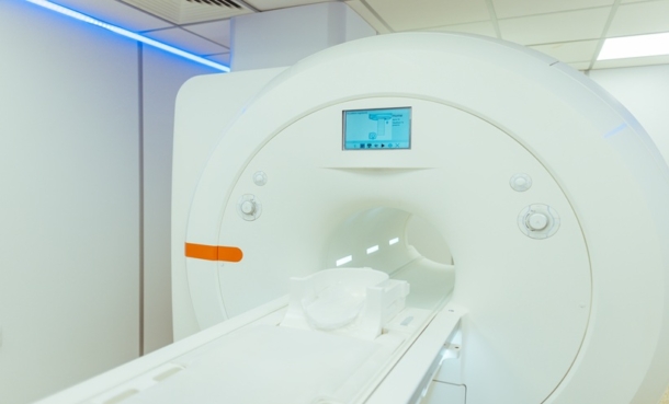 Conceptual cancer imaging scan illustrating radiologic exposomics and environmental influences on tumour biology