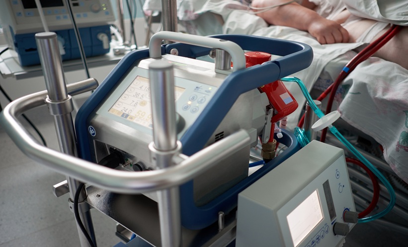 In-hospital ECMO machine displayed