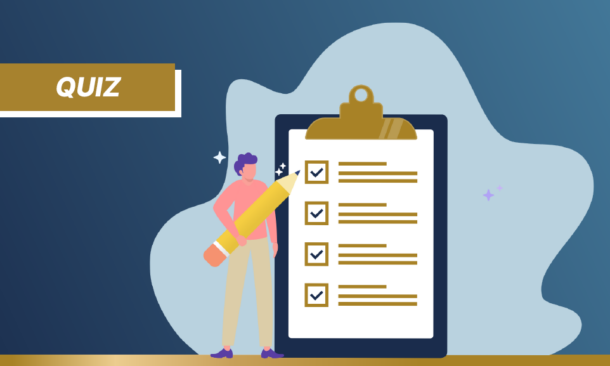 Illustrated person standing next to a giant clip board with a checklist on it