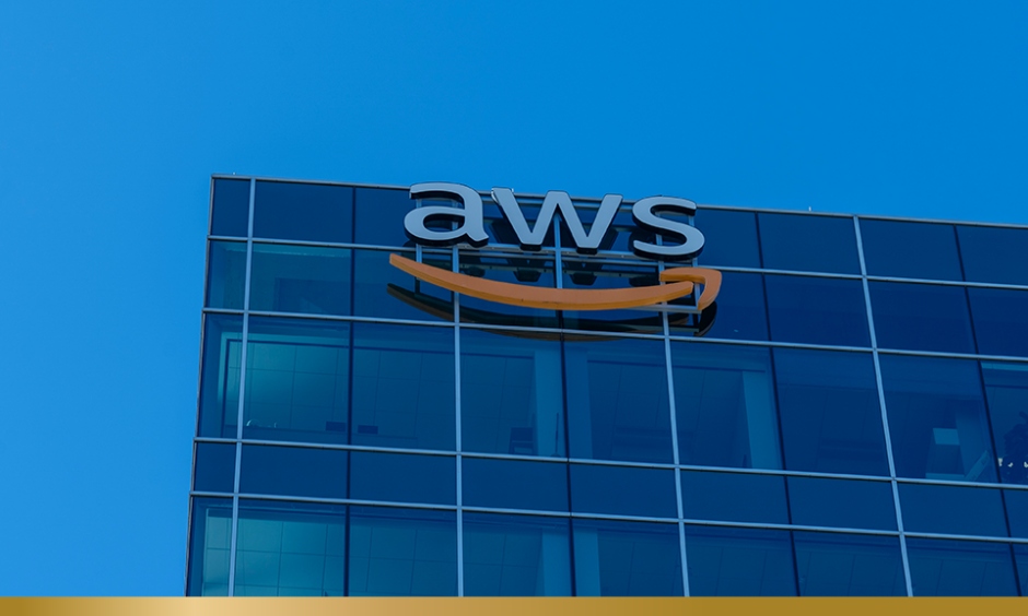 Exterior of glass AWS office building