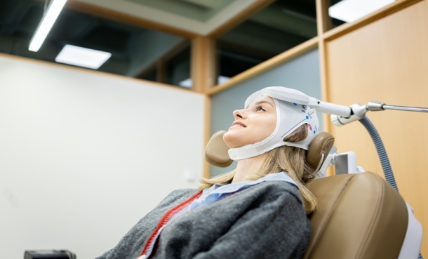 Patient undergoing neuromodulation treatment related to deep brain stimulation for OCD and quality of life.