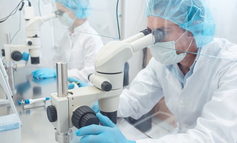 Hantavirus outbreak research concept showing laboratory testing for rodent borne viral infection