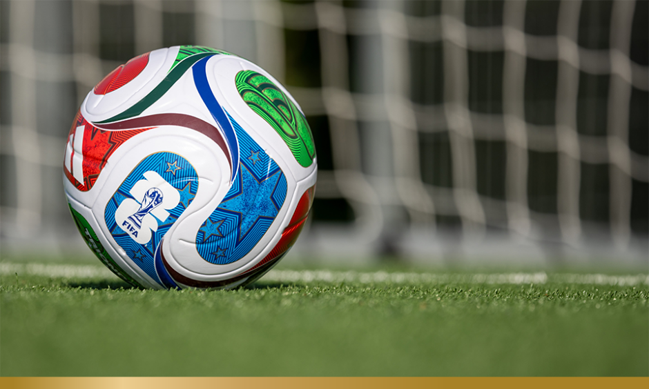 World Cup 2026 ball on grassy pitch