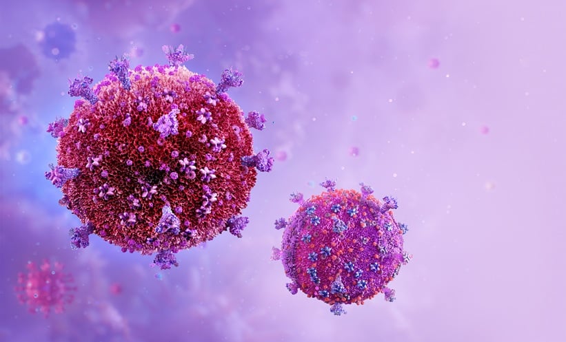 HIV virus in the blood