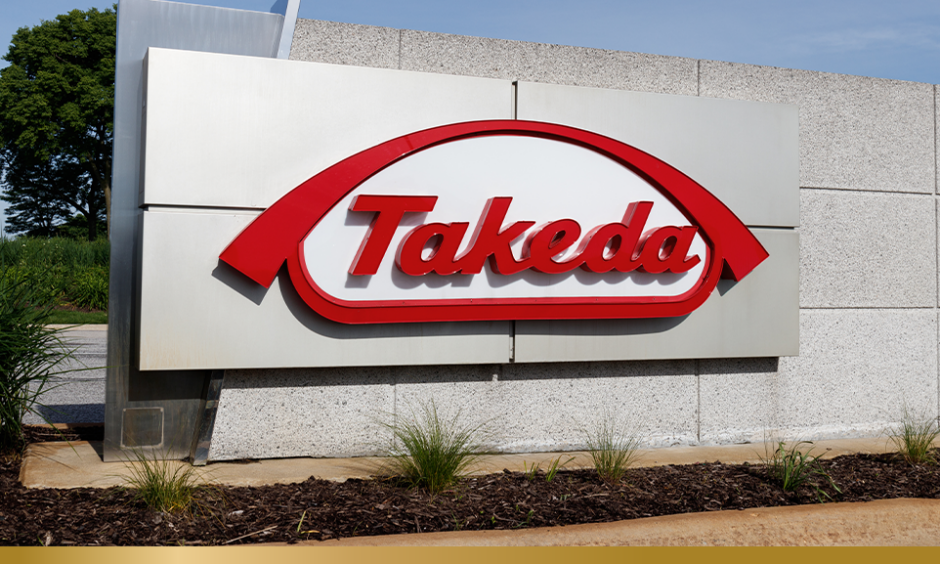 Takeda logo on a large sign