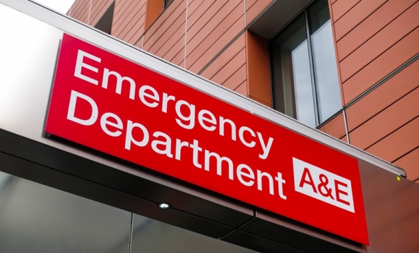 Emergency department sign outside of a hospital, Martha's Rule