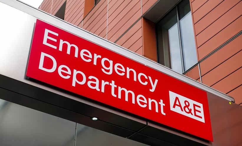 Emergency department sign outside of a hospital, Martha's Rule