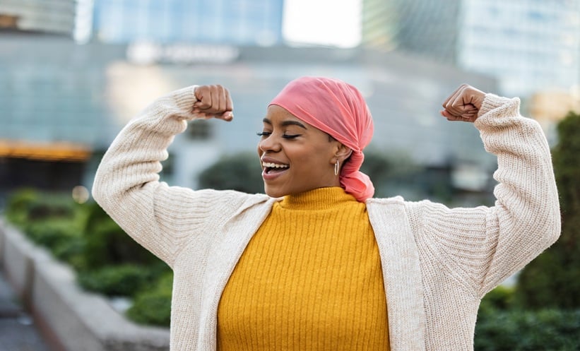 woman battling breast cancer