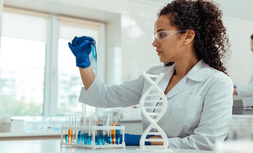 a doctor doing genetic testing